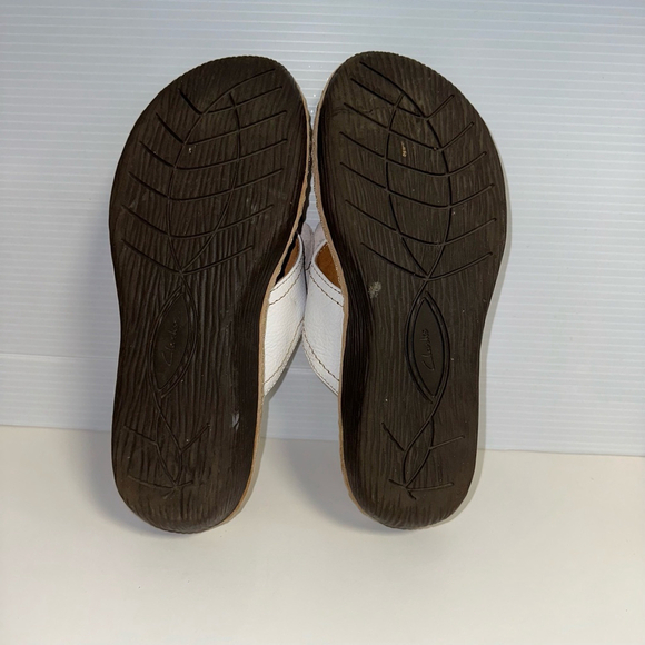 Clarks Artisan Flower Top Sandals LEATHER Clogs Mules Sandals Shoes Women SZ 11 - Picture 5 of 11